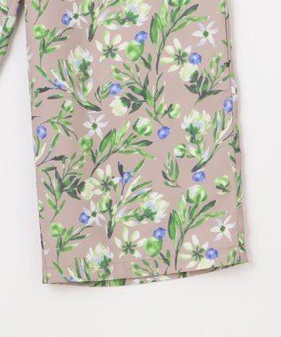 ANY L 【ウエストゴム/洗濯機可能】フラワープリントリラックスパンツ ベージュベース