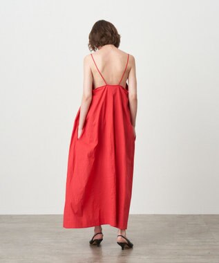 ATON WRINKLES COTTON | キャミドレス RED