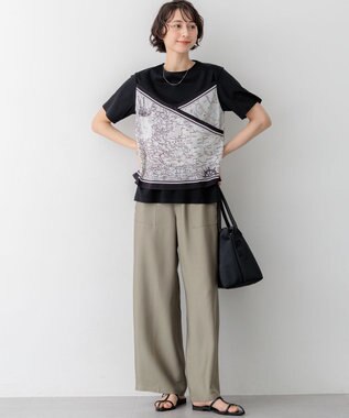 23区 【見上愛さん着用/Oggi・CanCam掲載】ポインテッド Tストラップ サンダル ブラック系