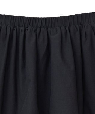 Green Parks ■ＥＳＣＡＲ　バイカラー刺繍ティアードスカート Black