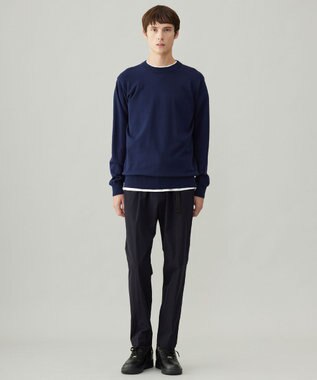 UNFILO MENS 【男女兼用】ライトウォーム クルーネックニット ネイビー