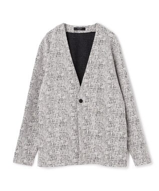 JOSEPH HOMME 【イージーケア】パフィーチェックジャージー　カーディガン ライトグレー系