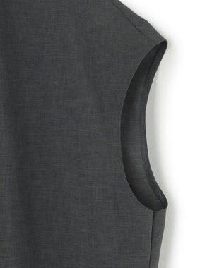 BEIGE， 【イージーケア】BATEAU / Vネック ギャザーブラウス Charcoal