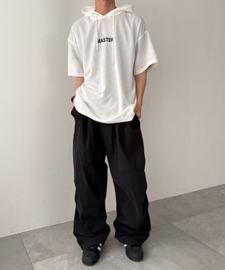 WEGO 【MLXLサイズ展開】ストレートラインプルパーカー（SS） ホワイト