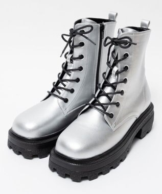 WEGO レースアップショートブーツ シルバー