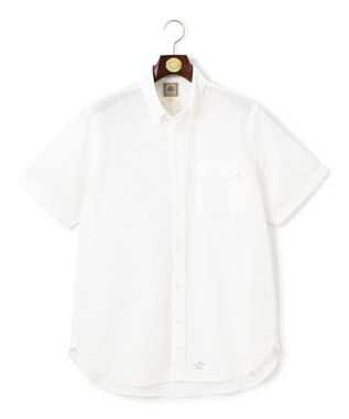 J.PRESS MEN 真夏を乗り切る爽快感と機能性【吸水速乾 / 接触冷感 / 高通気性 / ウォッシャブル】サッカー シャツ / B.D. ホワイト系