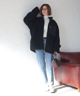 WEGO 【2025年秋冬新作】リブタートルニット ホワイト