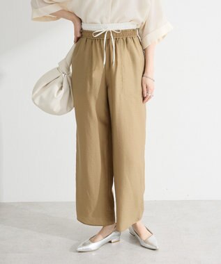 Green Parks 接触冷感ウエストレイヤードツイルパンツ Beige