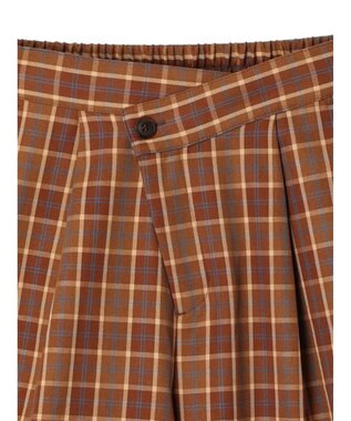 Green Parks ・ＥＬＥＮＣＡＲＥ　ＤＵＥ　チェックワイドパンツ Brown