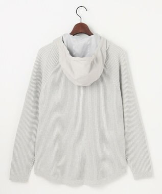 JOSEPH ABBOUD MOUNTAIN 【日本素材・ストレッチ】コットンムリネ アウトドア ニット パーカー アイボリー系