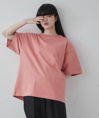 WEGO 【ユニセックス着用アイテム/綿100%/SMLXLサイズ展開】シルキーリッチヘビーコットンT ライトピンク