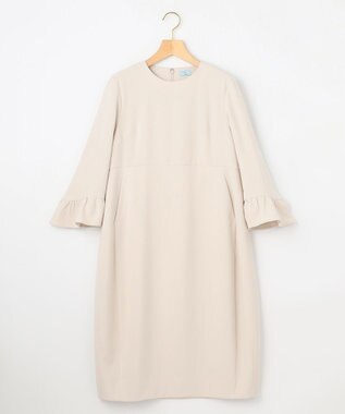 組曲 【KUMIKYOKU NAVY】コンフォータブルドレープフリル ワンピース アイボリー系