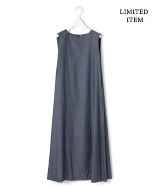 ICB 【WEB限定・洗える】サマーフレア  ノースリーブワンピース インディゴ系