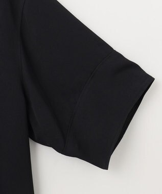 NAVE 【ReNAVE　洗える】アセテートギャバシャツ ブラック