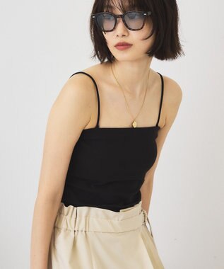 AMERICAN HOLIC 【カップ付き】バンドゥキャミソール Black