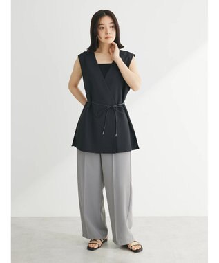 Green Parks スクエアリブタンクトップ Black