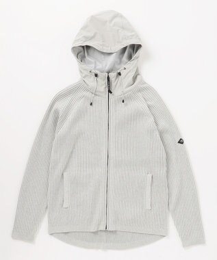 JOSEPH ABBOUD MOUNTAIN 【日本素材・ストレッチ】コットンムリネ アウトドア ニット パーカー アイボリー系