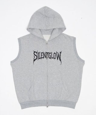 WEGO ノースリZIPパーカー 杢グレー