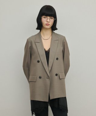 GRACE CONTINENTAL シアーウールジャケット カーキ