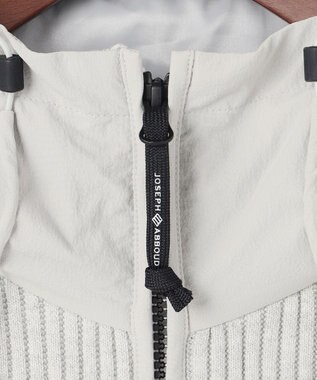 JOSEPH ABBOUD MOUNTAIN 【日本素材・ストレッチ】コットンムリネ アウトドア ニット パーカー アイボリー系