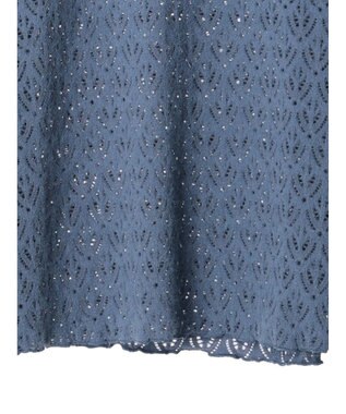 earth music&ecology 起毛レースハイネックインナー Blue