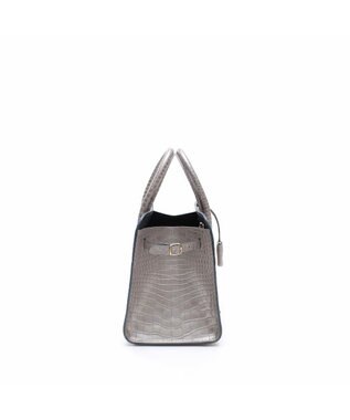 A.D.M.J. 【牛革】クロコ型押しサイドバックルトート25cm(ショルダーストラップ付) GG