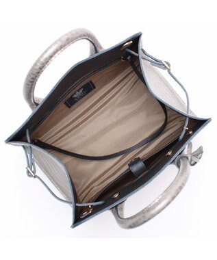 A.D.M.J. 【牛革】クロコ型押しサイドバックルトート25cm(ショルダーストラップ付) GG