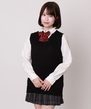 WEGO 【SCHOOLITEM】ベーシックニットベスト ネイビー