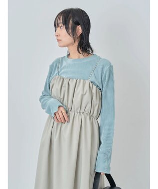 Green Parks ・ＥＬＥＮＣＡＲＥ　ＤＵＥ　ギャザーキャミワンピース Grayish Khaki