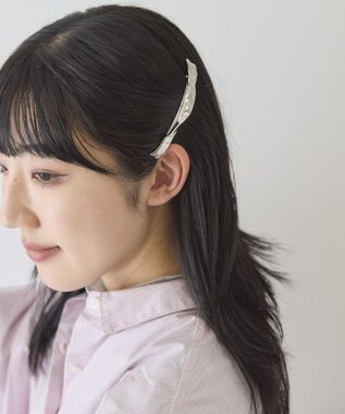 AMERICAN HOLIC メタルツイストバレッタ Silver