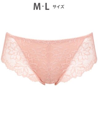 WACOAL サニタリーショーツ 【GOCOCi ゴコチ】 「普通~多い日」に対応 後ろまでしっかりカバー 羽付きナプキン対応 総レース 生理用ショーツ はきこみ丈あさめ レディース PGG198 /ワコール ピーチ