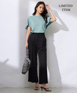 ICB 【2WAY・WEB限定・洗える】シルフィルダブルクロス サスペンダーパンツ ブラック系