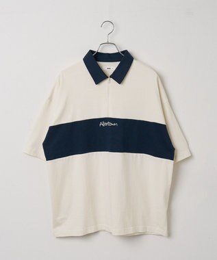 WEGO ワンポイントカラーブロックプルオーバー オフホワイト