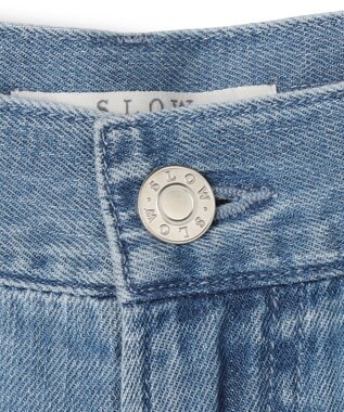 23区 【SLOW/一部店舗限定】LIGHT DENIM  ワイド パンツ ブリーチ