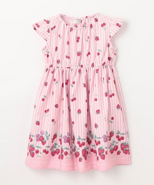 ANY KIDS 【WEB限定柄有】総柄 サマー ワンピース 【WEB限定】ピンク系イチゴ