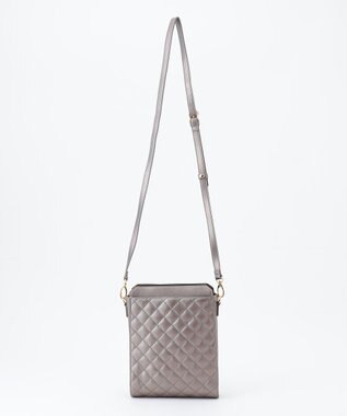 LA BAGAGERIE シープキルトWストラップスクエアショルダー ガンメタリック