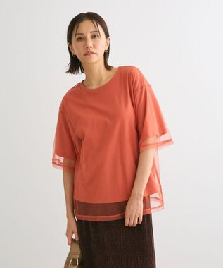 Green Parks BEST PRICE チュールレイヤードプルオーバー Orange