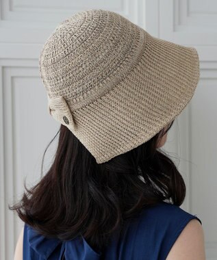 Tiaclasse リボンニットバケットハット ベージュ