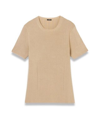 JOSEPH 【洗える】サティニーリブ　ショートスリーブニット Desert