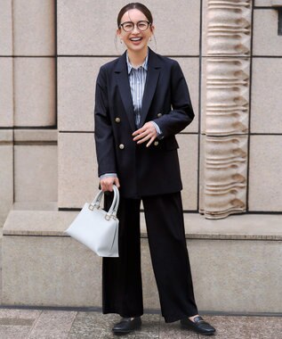 イージーケアライトストレッチワイドパンツ