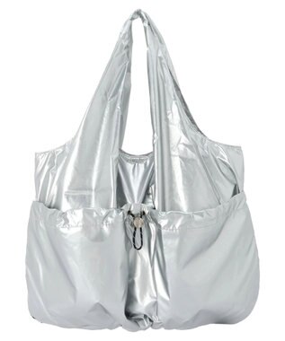 Green Parks ａｎｄｍｉｋｋａ　ドロストバルーンメタリックトート Silver