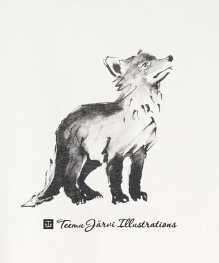 JOSEPH ABBOUD MOUNTAIN 【テーム・ヤルヴィコラボレーション/ゆったり】　　プレーティング天竺ヤルヴィー Tシャツ キツネ