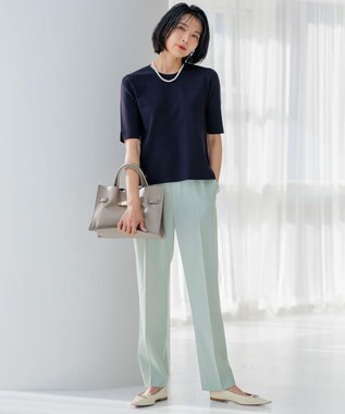 23区 【新色追加/洗える】2WAYストレッチツイル ドロスト パンツ ミント系