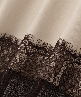 AMERICAN HOLIC 裾レース半袖プルオーバー Gray Beige