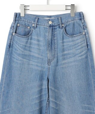23区 【SLOW/一部店舗限定】LIGHT DENIM  ワイド パンツ ブリーチ