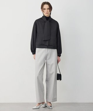 ICB 【先行予約・WEB限定】 コットンレーシージャガード ハイネックカットソー ブラック