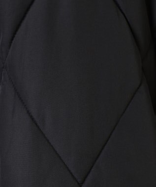 Green Parks ファー衿ダイヤキルト中綿コート Black