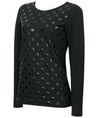 WACOAL 【GOCOCi ゴコチ】 あったかインナー 10分袖 1枚でしっかりあたたかい 肌ざわりがよい(身生地) 縦横伸びのよい生地 長袖 クルーネック始末 レディース UGG400 /ワコール ブラック