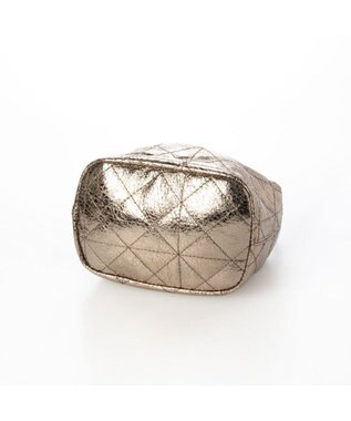 UNBILLION カシュカシュ cachecache / 口元ギャザーメタリックキルトミニショルダー ダークシルバー