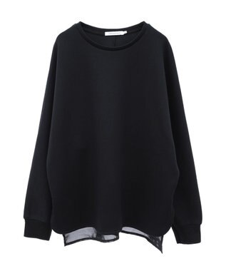 AMERICAN HOLIC ドルマン異素材ポンチプルオーバー Black